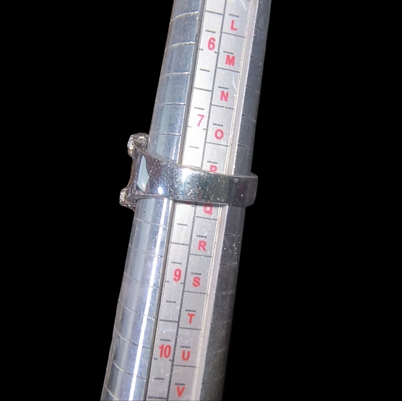 Joseph Esposito Chunky Two-tone Hammered CZ and Sterling Silver Ring - Picture 9 of 12